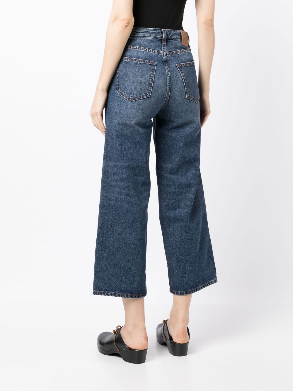 Pantalon jeans ancho hot sale