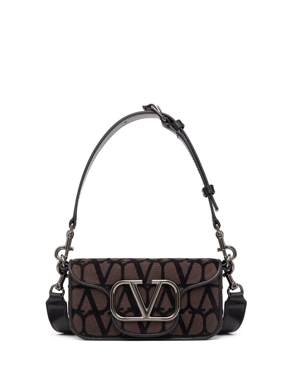 BOLSO S MARRON MONOGRAMA NEGRO