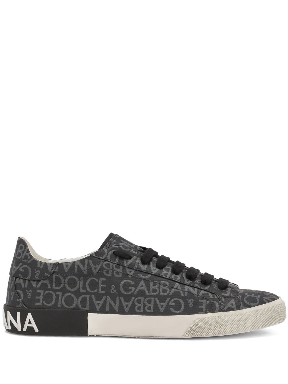 SNEAKER BASSA NEGRO MONOGRAMA GRIS