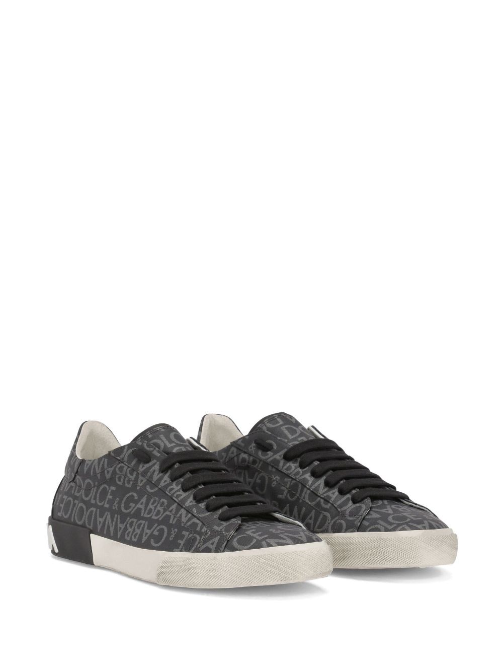 SNEAKER BASSA NEGRO MONOGRAMA GRIS