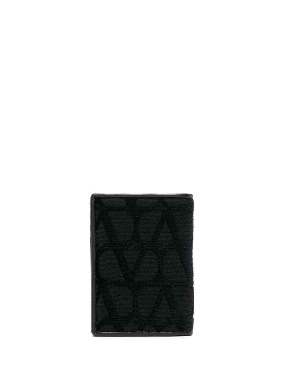 CARTERA VERTICAL NEGRA MONOGRAMA NEGRO