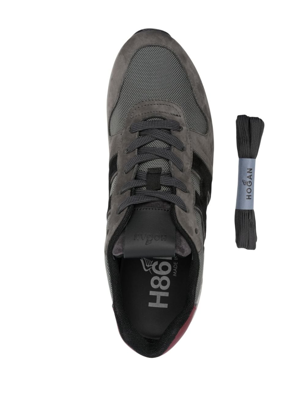 SNEAKER H383 GRIS DETALLES NEGROS