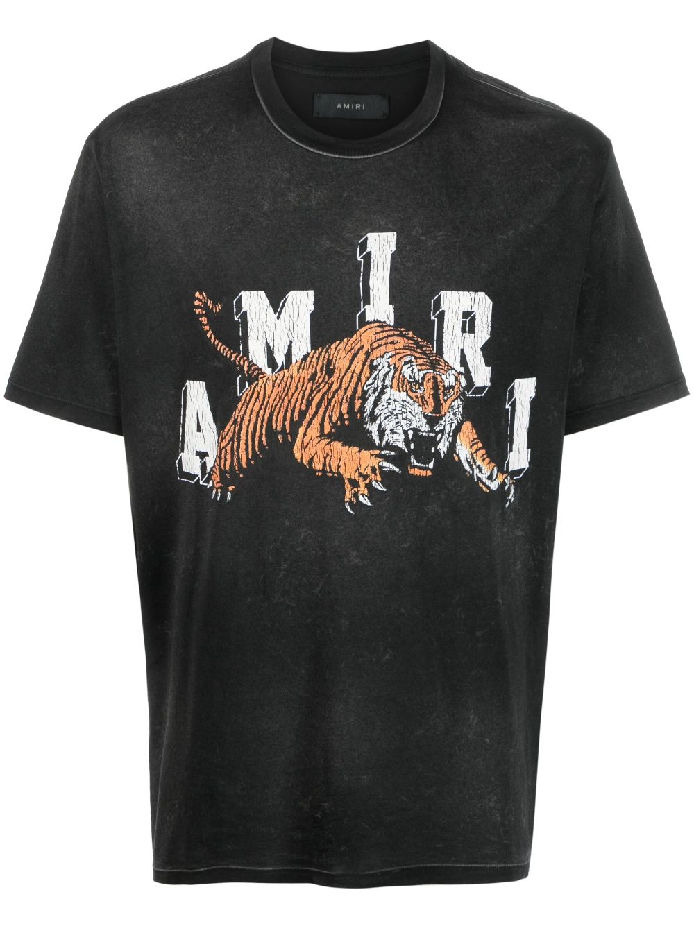 CAMISETA MC VINTAGE NEGRA TIGRE LOGO