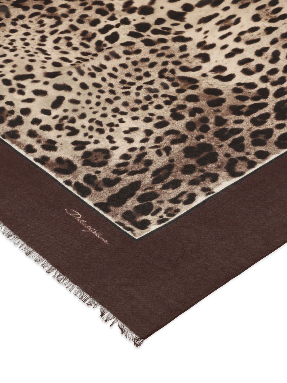 FOULARD 135X200 MARRON ESTAMP LEOPARDO