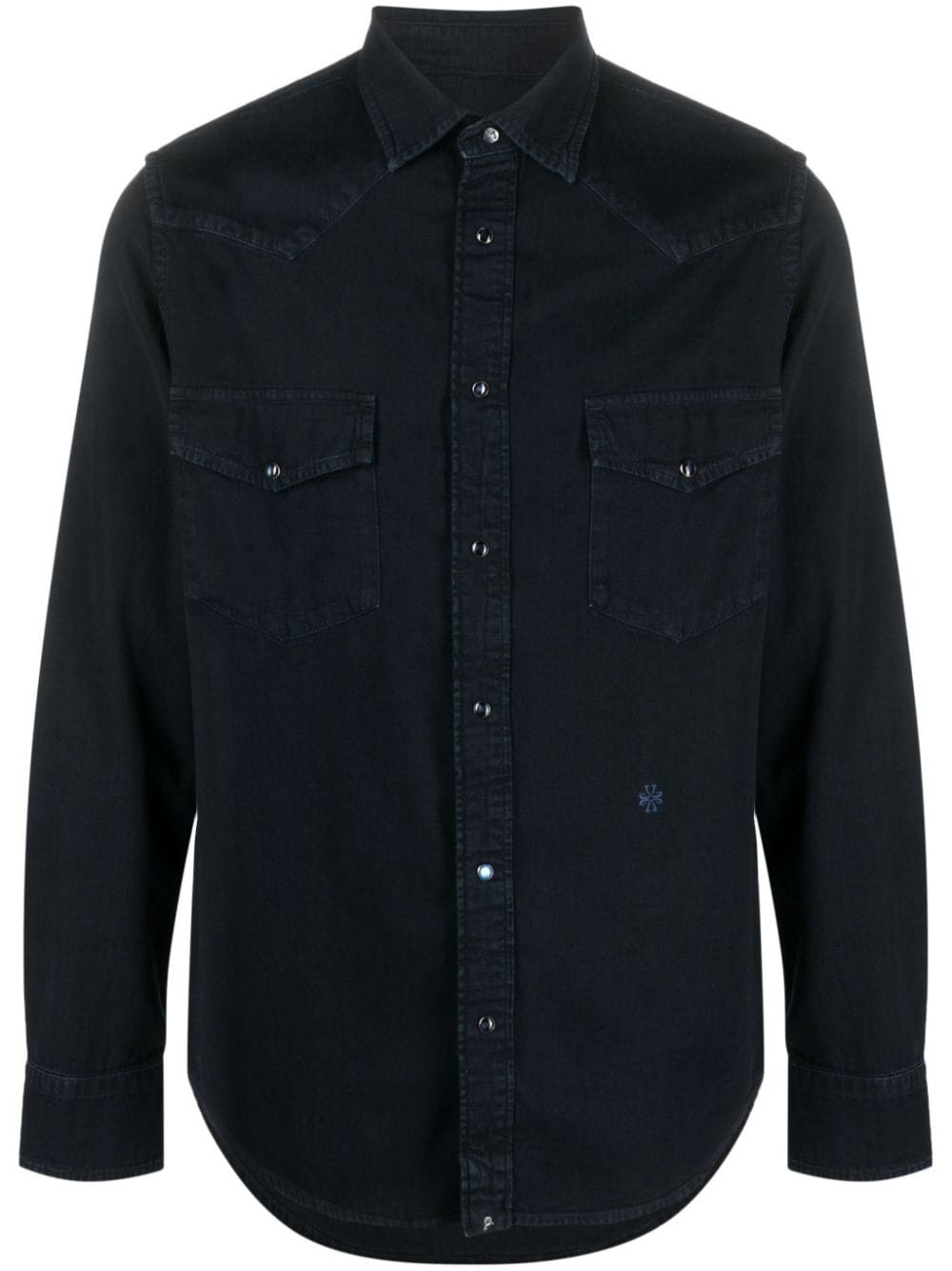 CAMISA DENIM POLLERAS AZUL MARINO