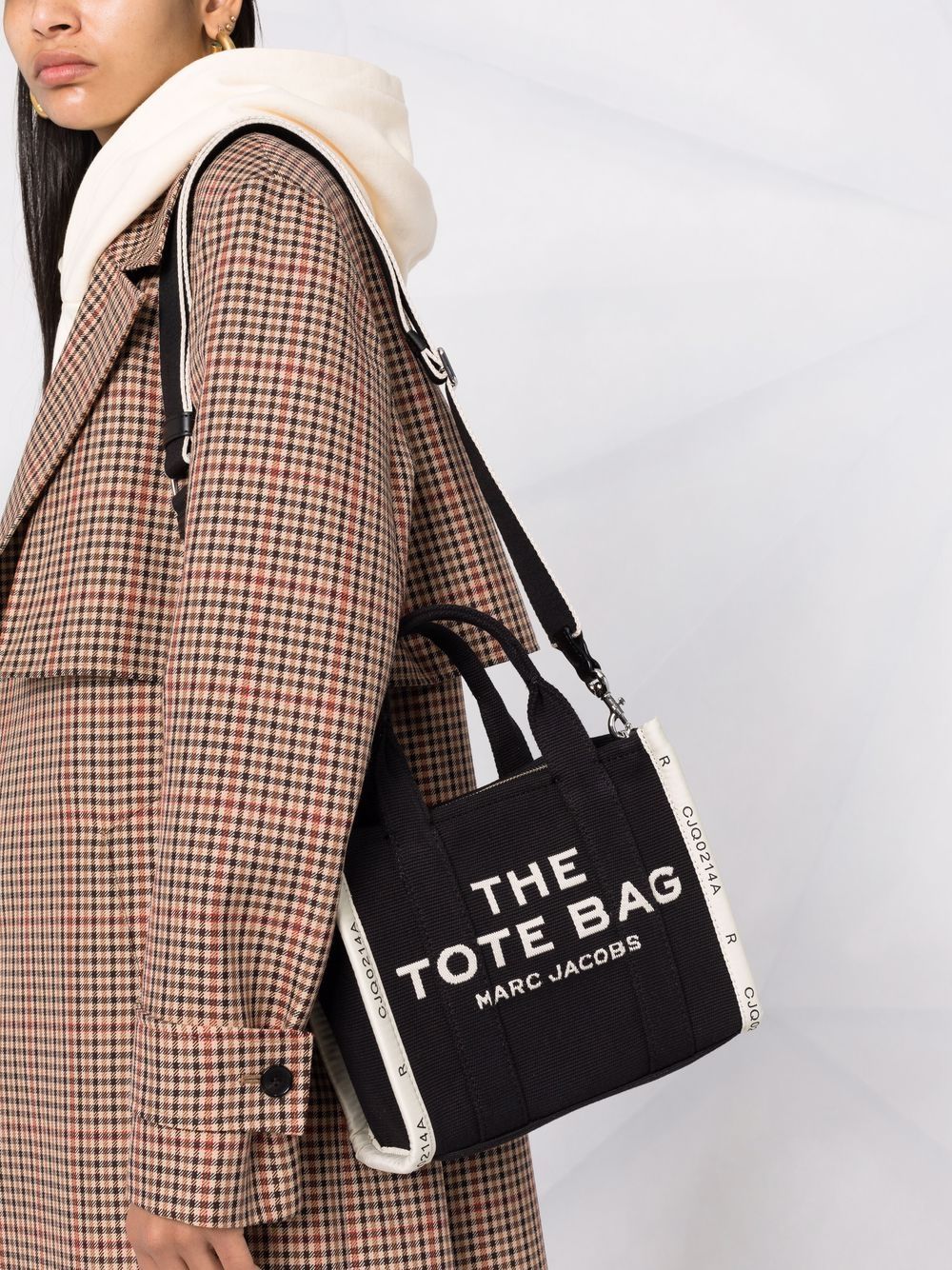 THE SMALL TOTE NEGRO LOGO VIVOS BLANCOS