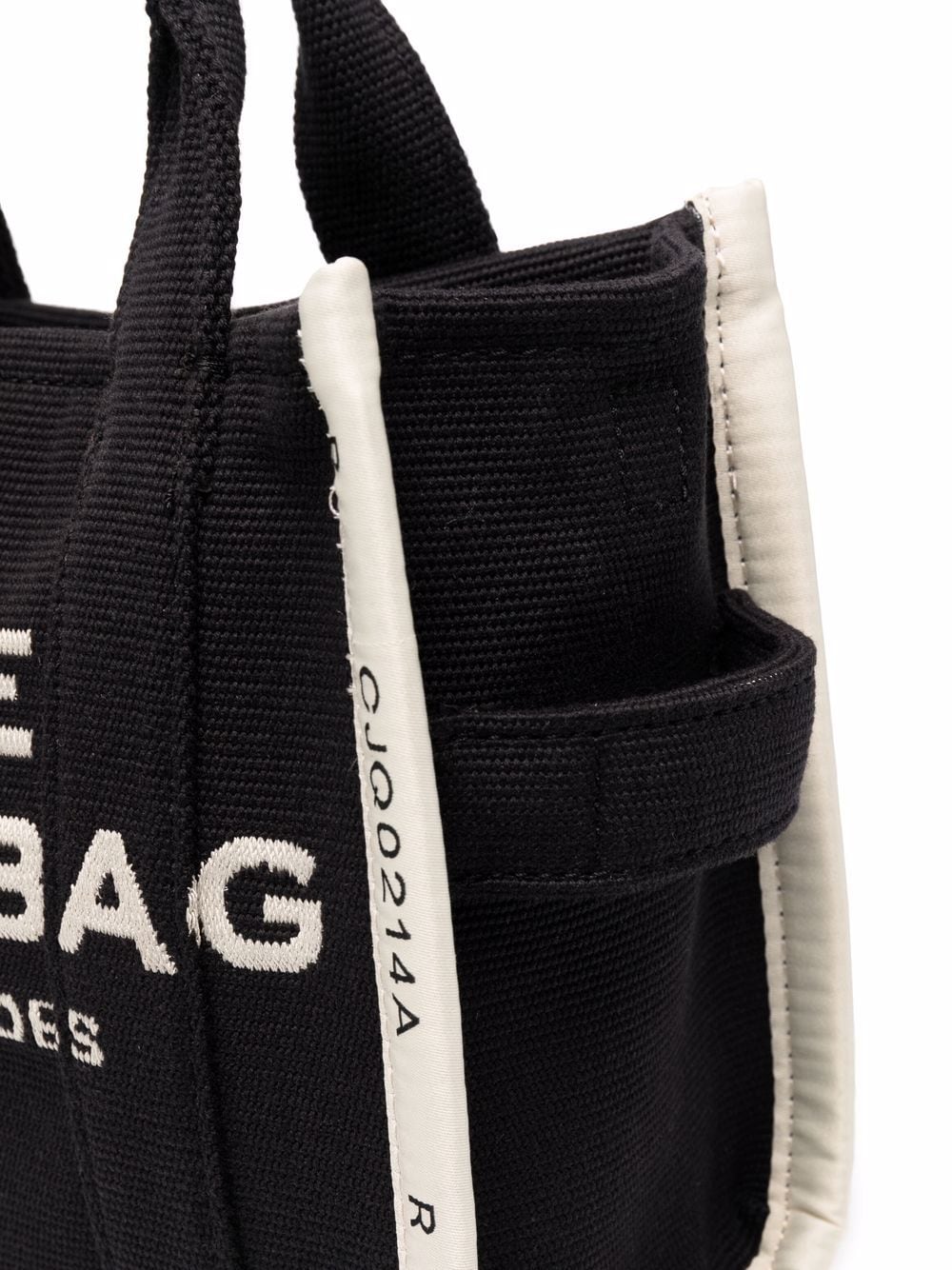 THE SMALL TOTE NEGRO LOGO VIVOS BLANCOS