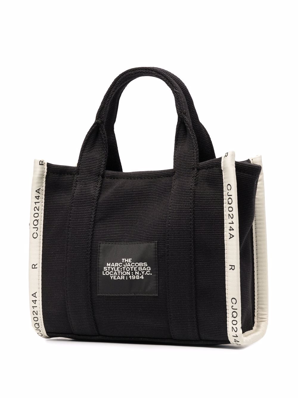 THE SMALL TOTE NEGRO LOGO VIVOS BLANCOS