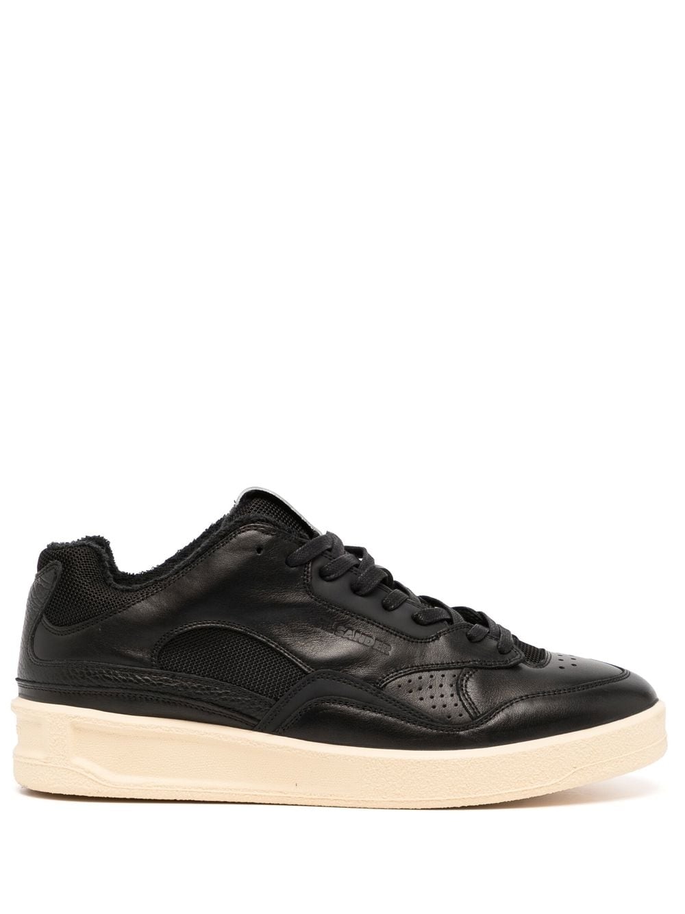 SNEAKER PIEL NEGRO SUELA BEIGE