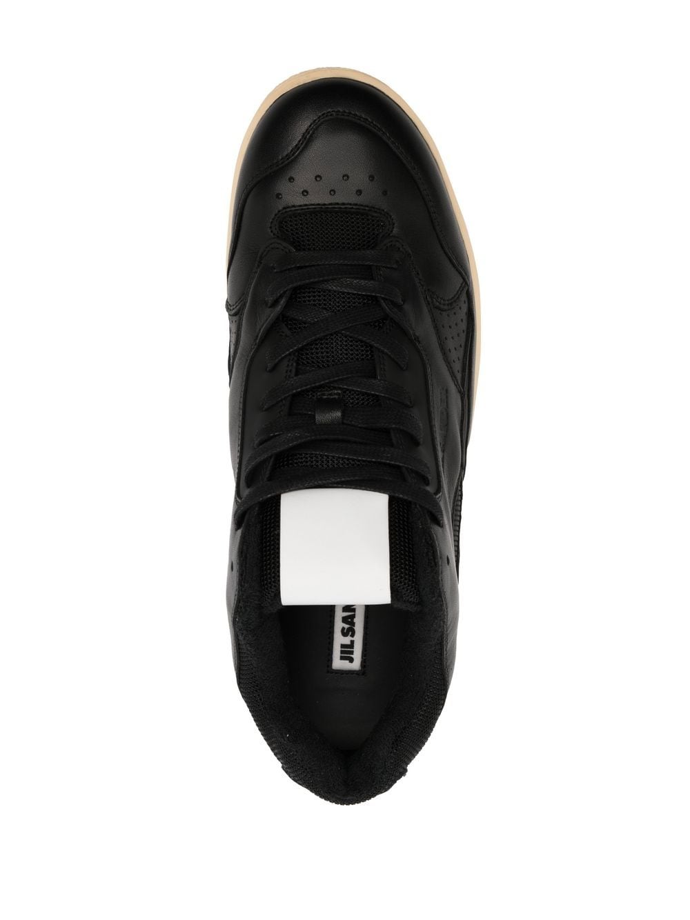 SNEAKER PIEL NEGRO SUELA BEIGE