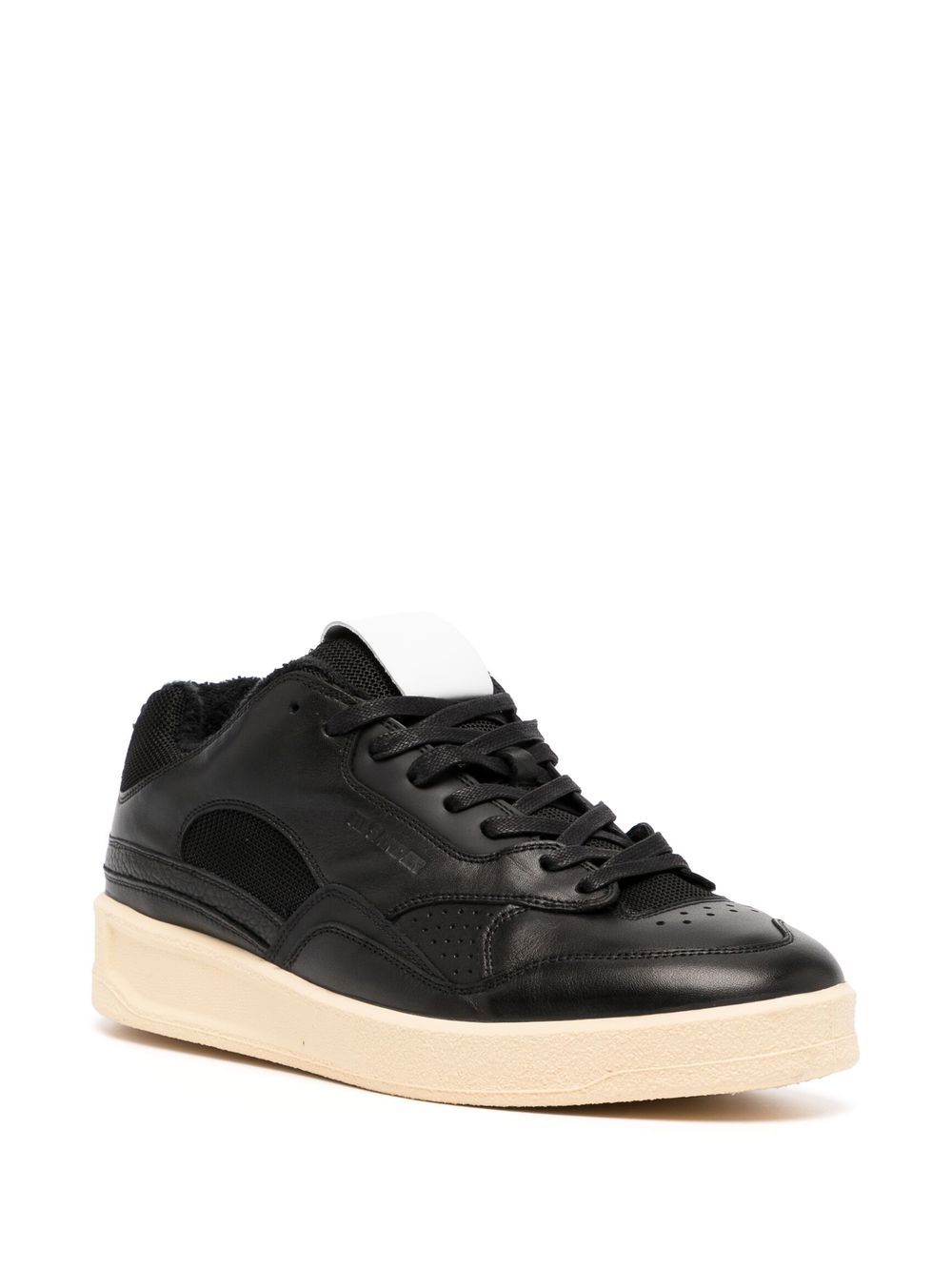 SNEAKER PIEL NEGRO SUELA BEIGE