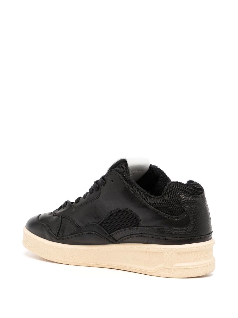 SNEAKER PIEL NEGRO SUELA BEIGE