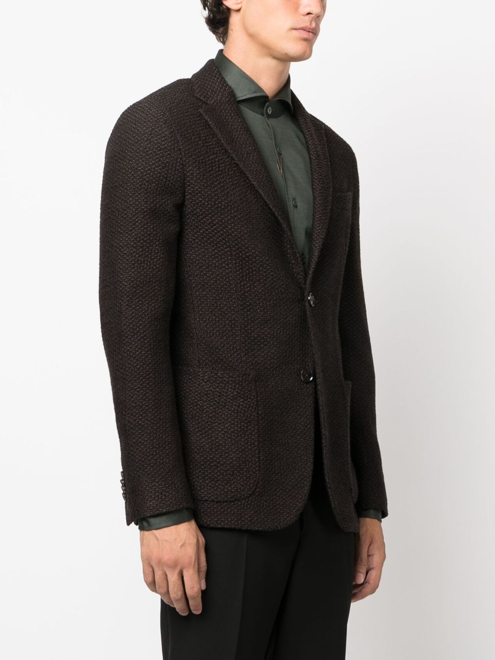 AMERICANA BLAZER MARRON MICRODIBUJO