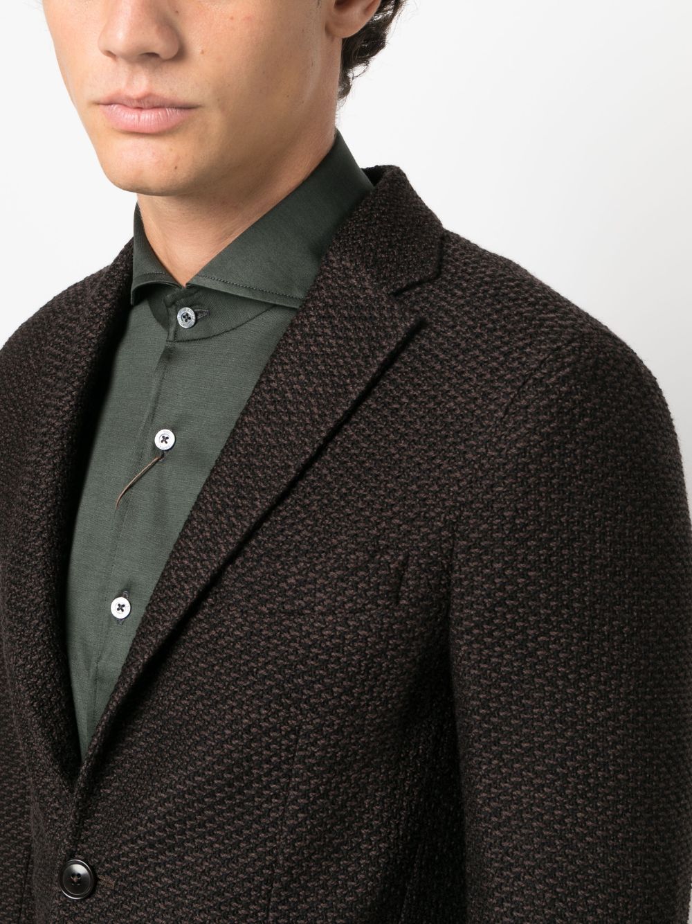 AMERICANA BLAZER MARRON MICRODIBUJO