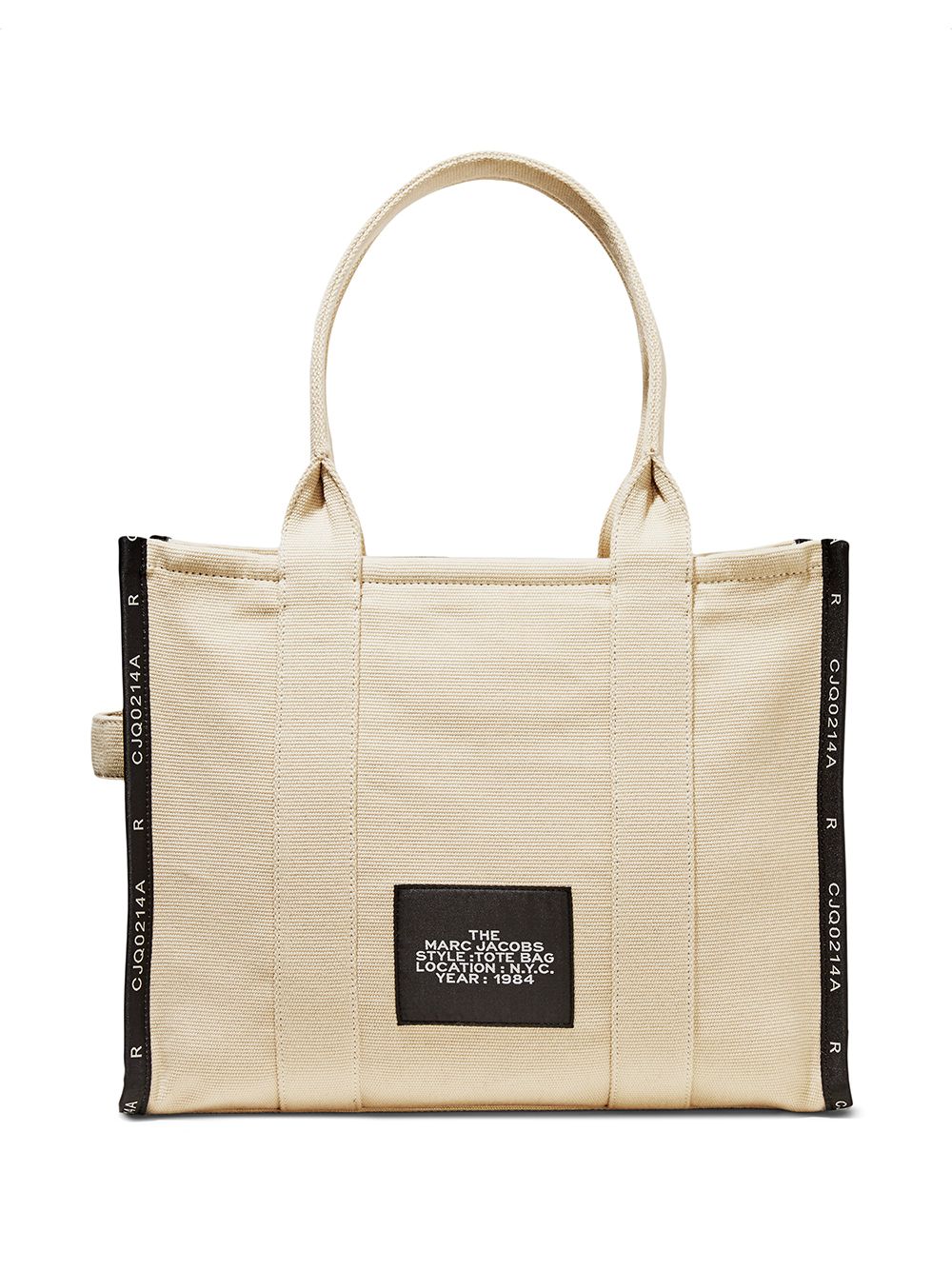 THE LARGE TOTE BEIGE LOGO VIVOS NEGROS