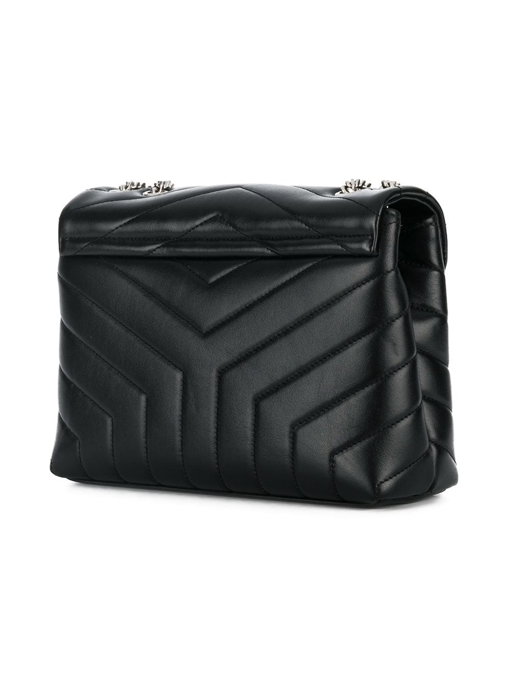 BOLSO LOULOU S NEGRO LOGO PLATEADO