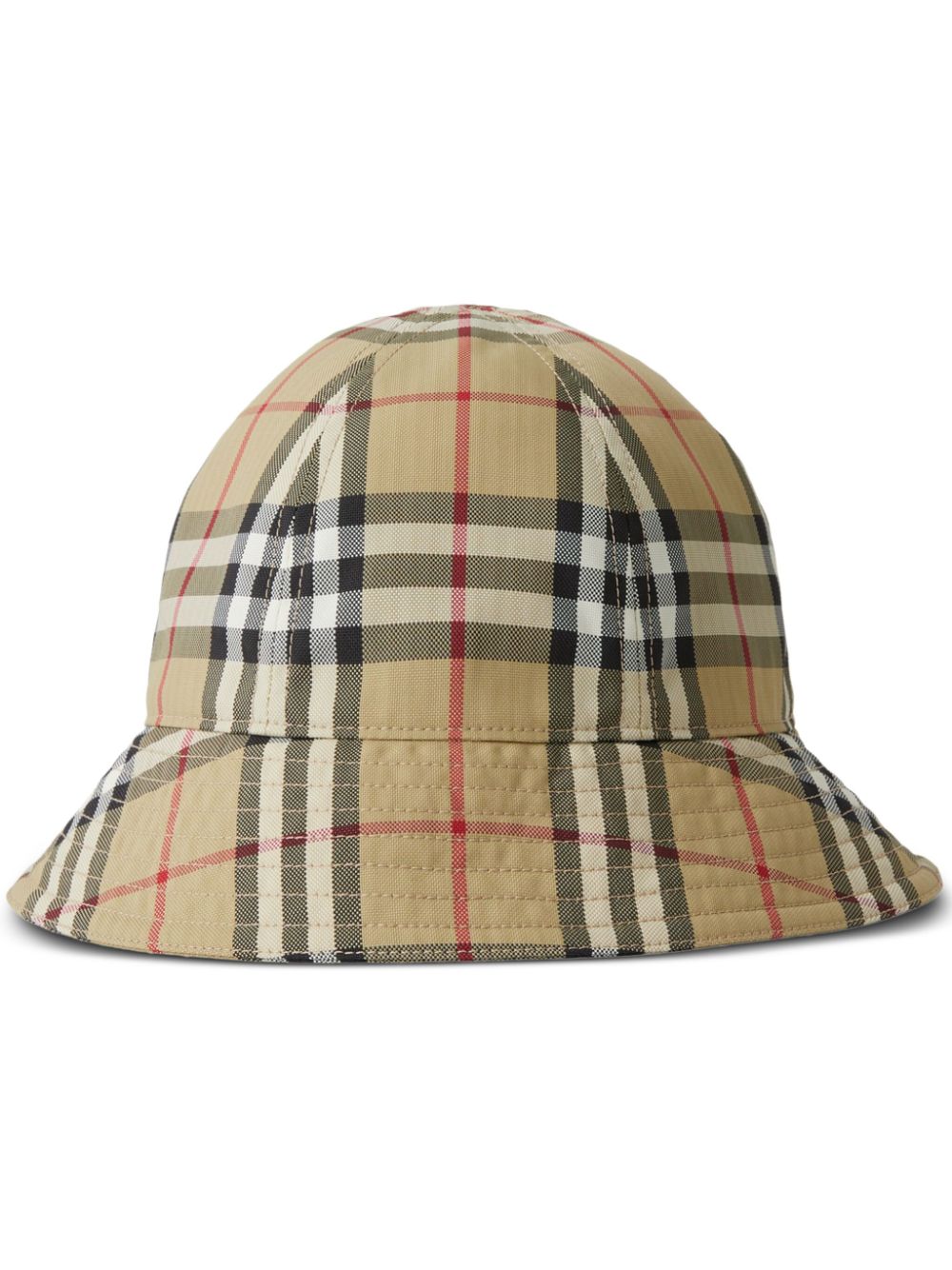 GORRO 6 PANEL BEIGE CAMAL CUADROS