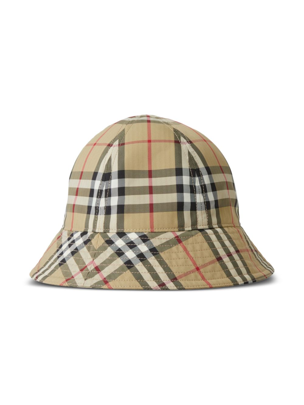 GORRO 6 PANEL BEIGE CAMAL CUADROS