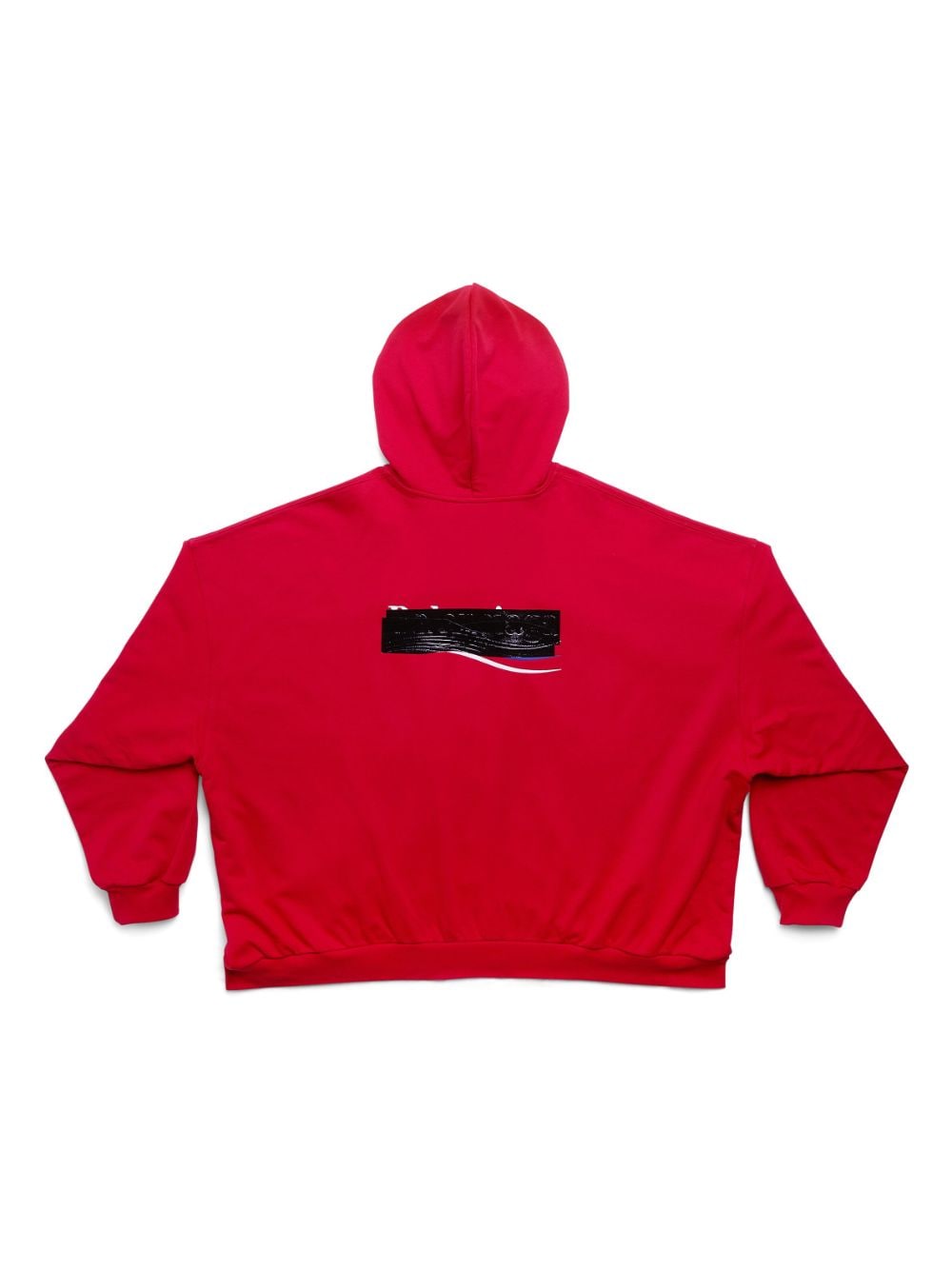 HOODIE ROJO LOGO BLANCO PARCHE NEGRO