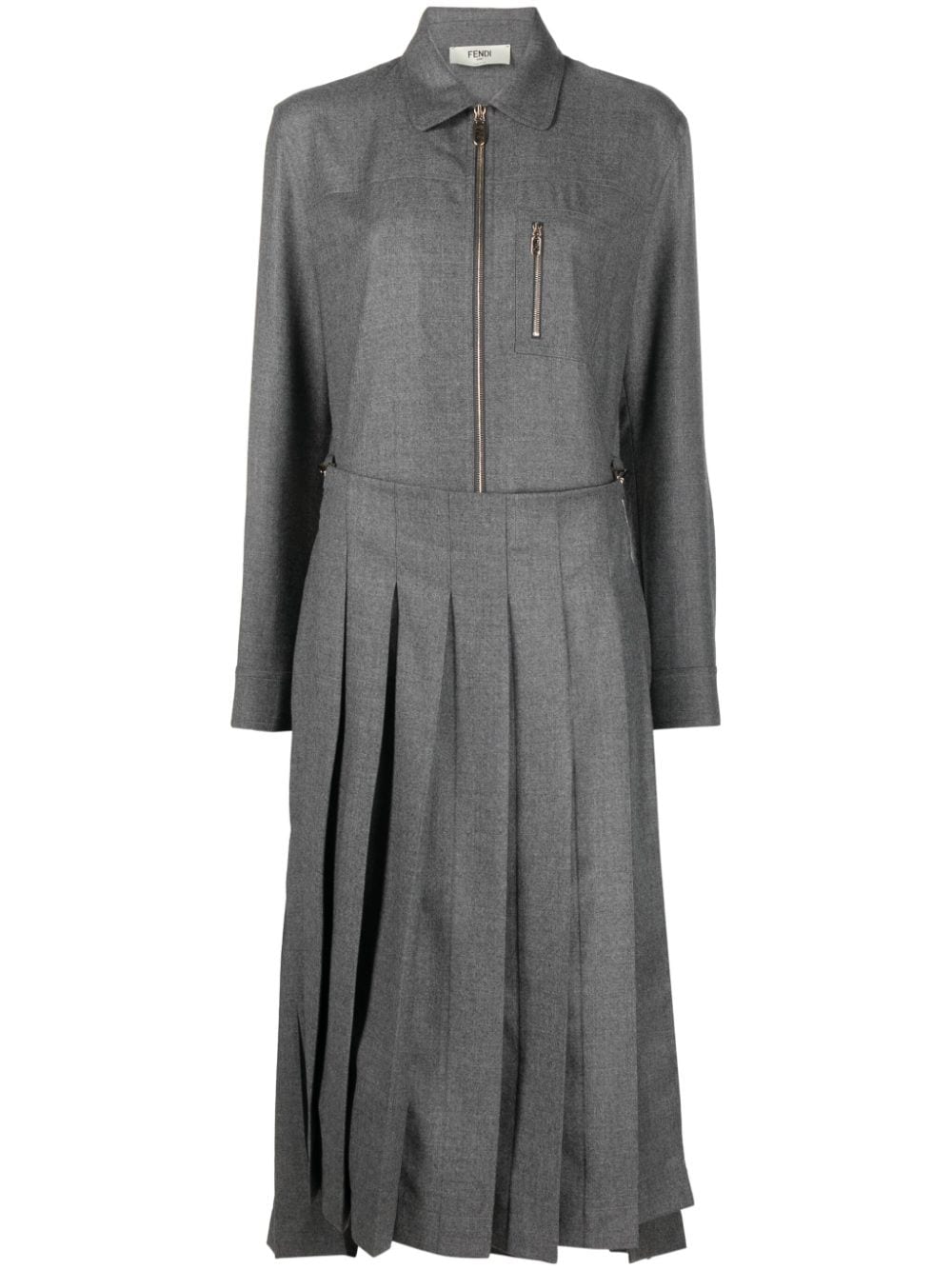 VESTIDO ML GRIS MARENGO ZIP