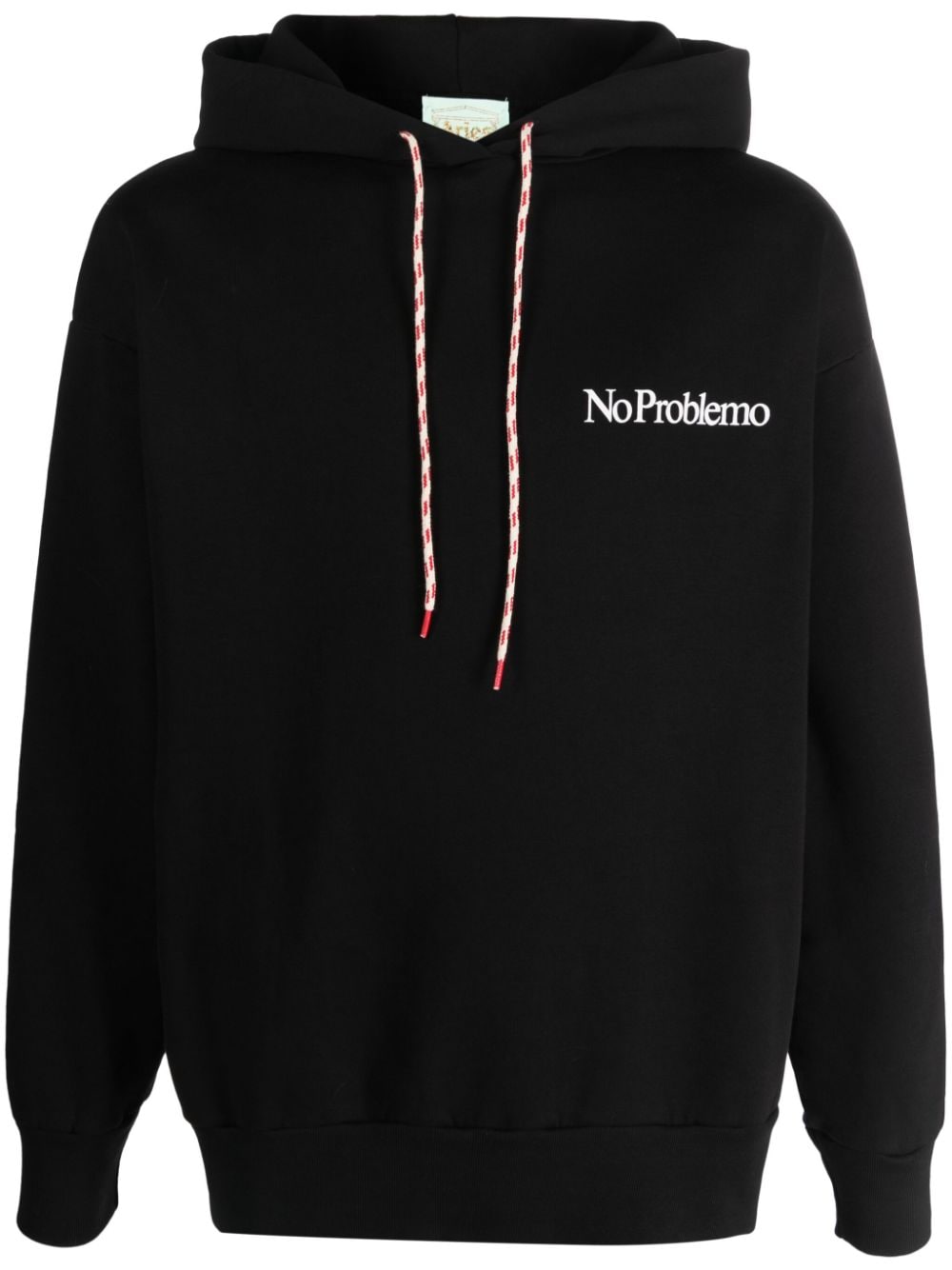 HOODIE NEGRA MINI NO PROBLEMO BLANCO