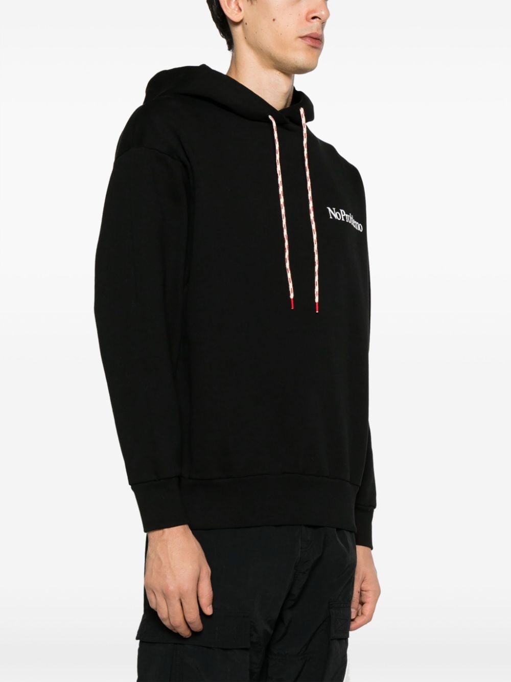 HOODIE NEGRA MINI NO PROBLEMO BLANCO