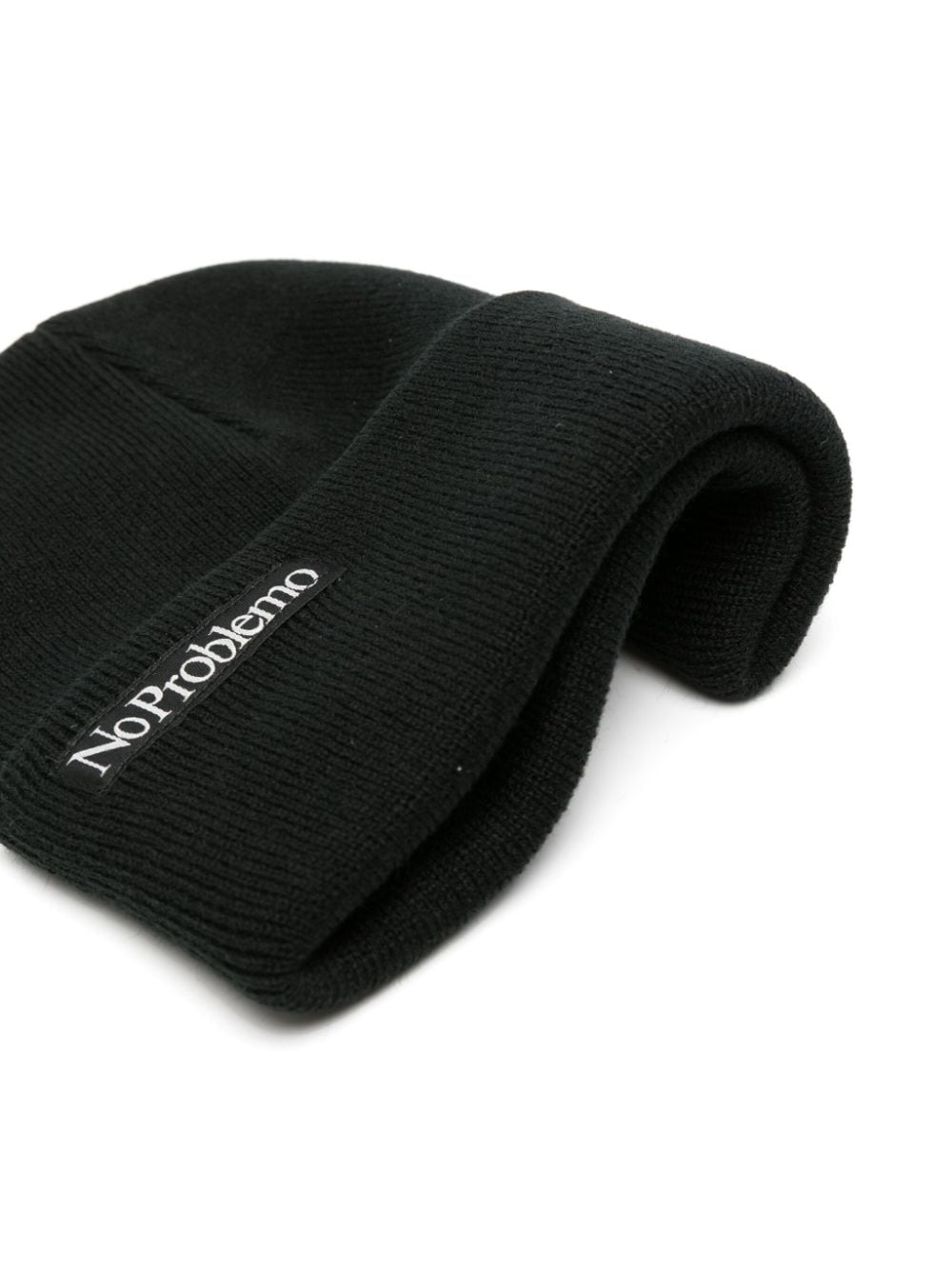 GORRO LANA NEGRO MINI NO PROBLEMO BLANCO