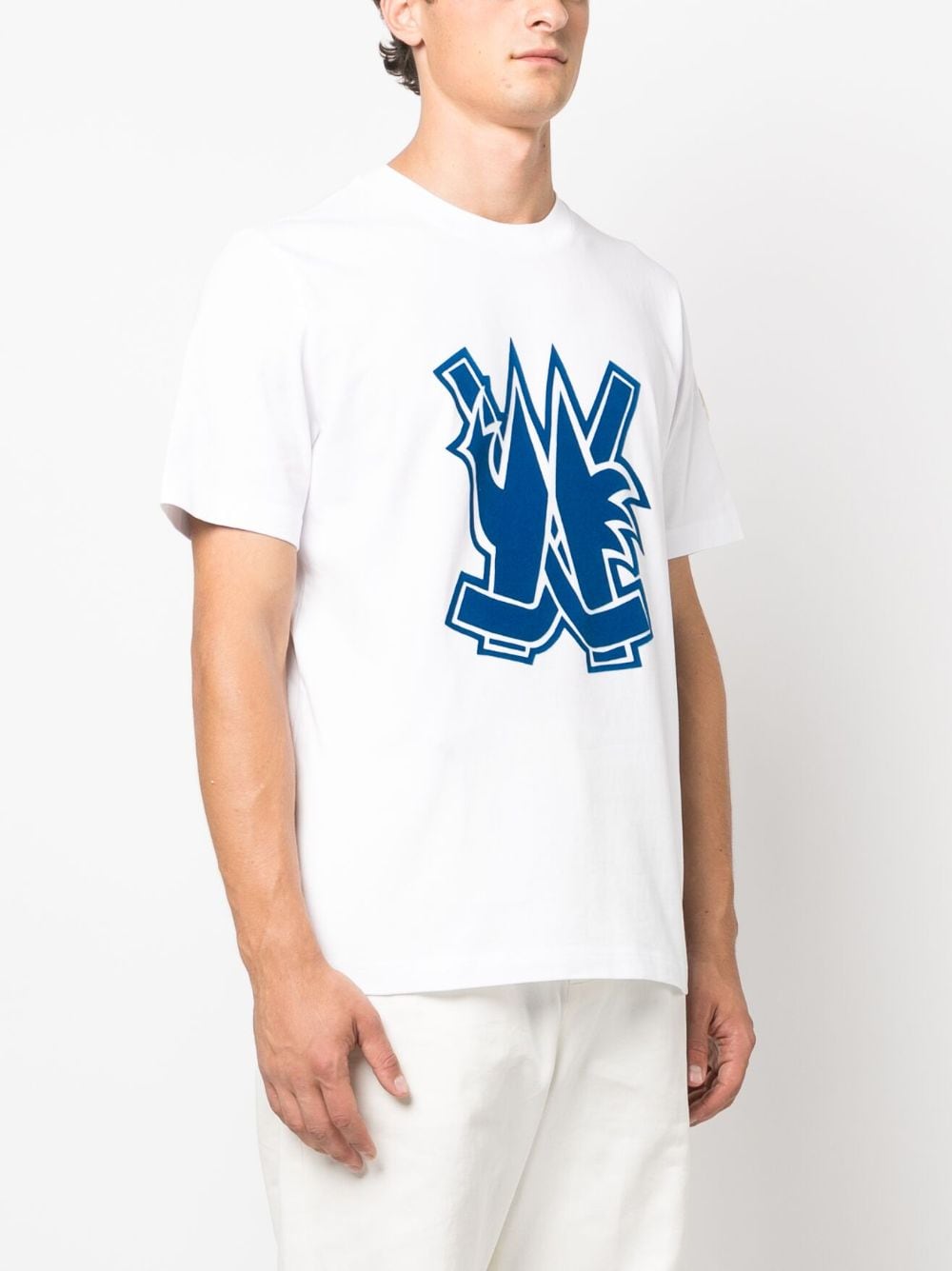 CAMISETA MC BLANCA LOGO AZUL GRANDE