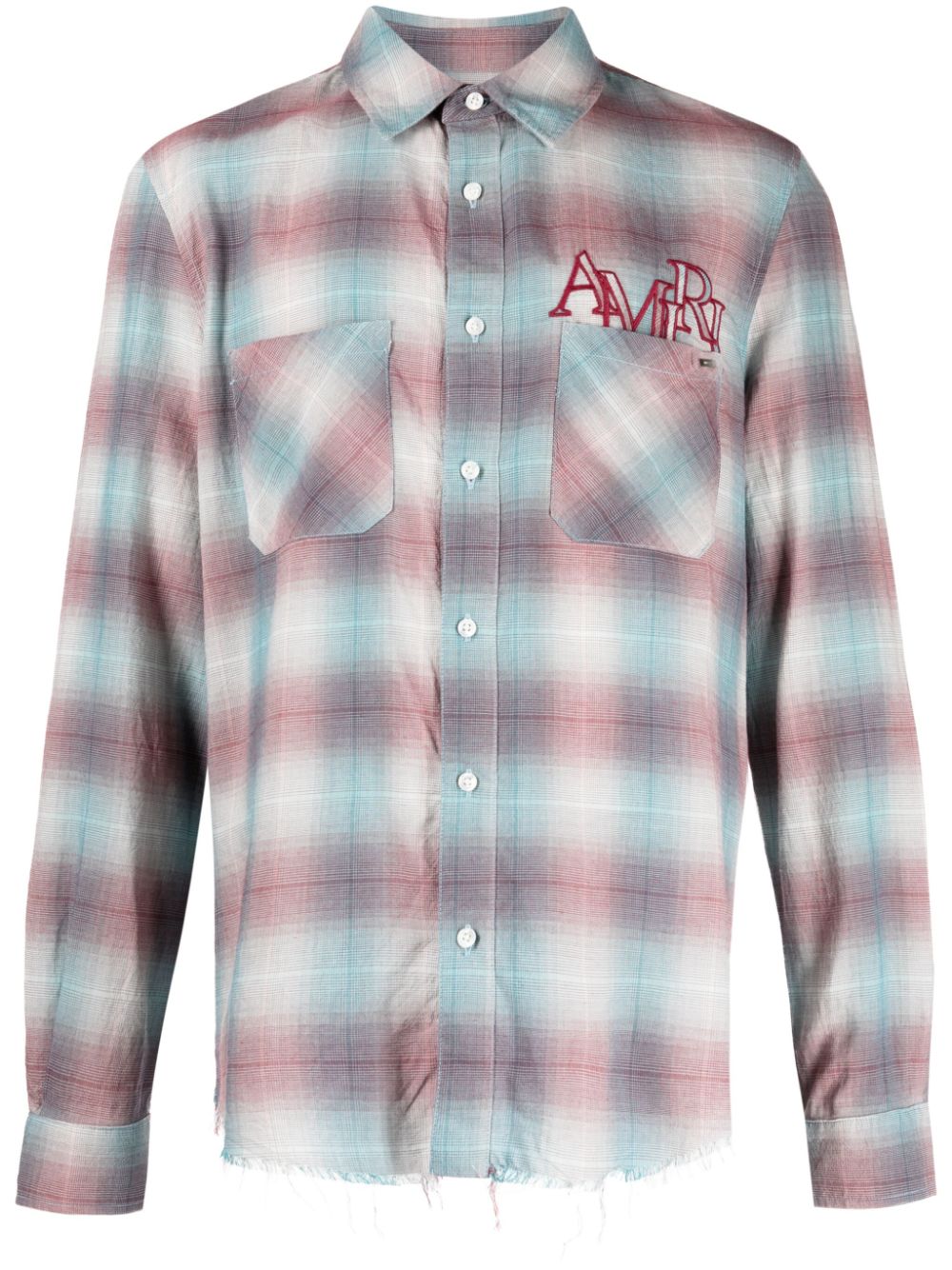 CAMISA TEAL GRANATE AZUL CUADROS