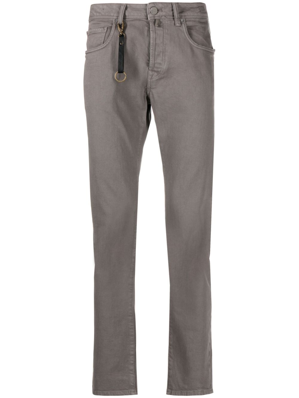 PANTALON 5P GRIS ETIQUETA VERDE