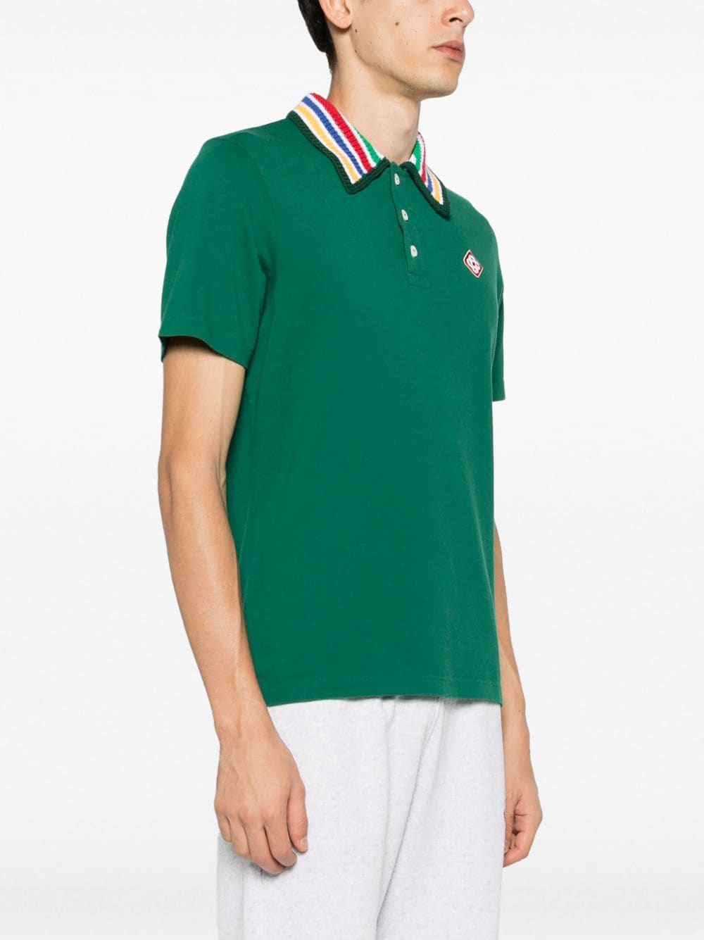 POLO STRIPE KNIT VERDE CUELLO COLORES