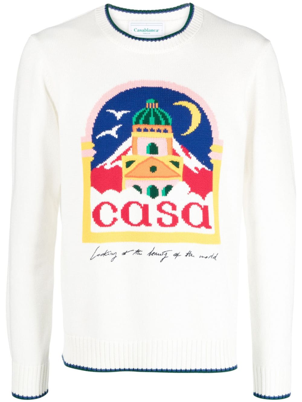 SUETER BLANCO LOGO CASA INTARSIA