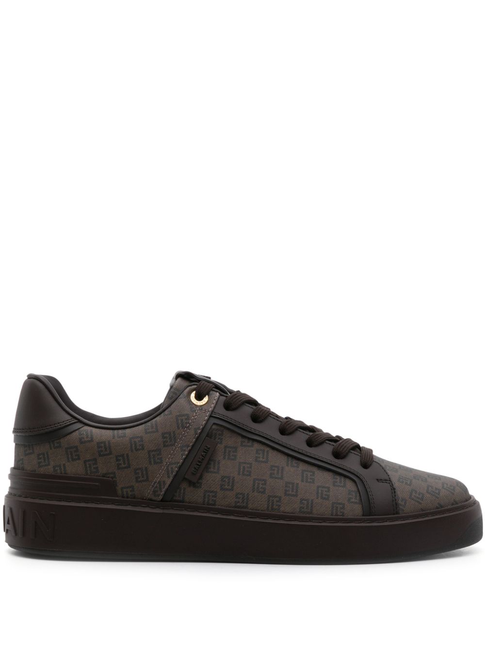 SNEAKER BCOURT LOW MARRON LOGOS MONOGRAM