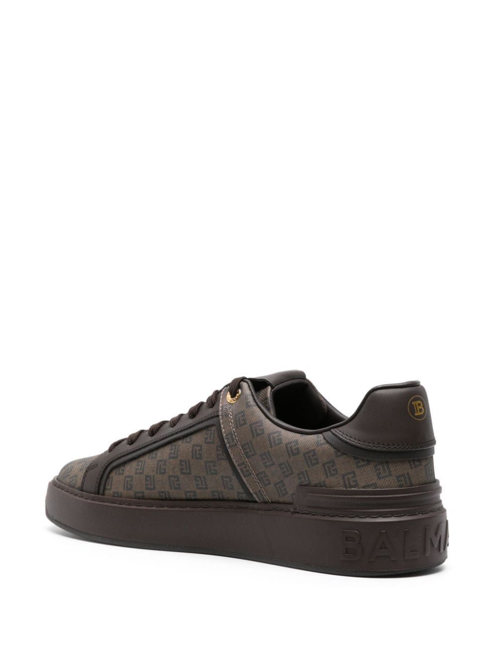 SNEAKER BCOURT LOW MARRON LOGOS MONOGRAM