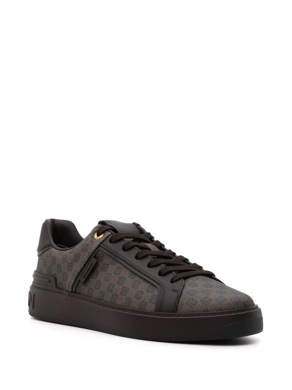 SNEAKER BCOURT LOW MARRON LOGOS MONOGRAM