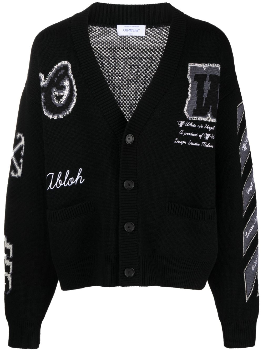 CARDIGAN OVER NEGRO CRYSTAL LOGO