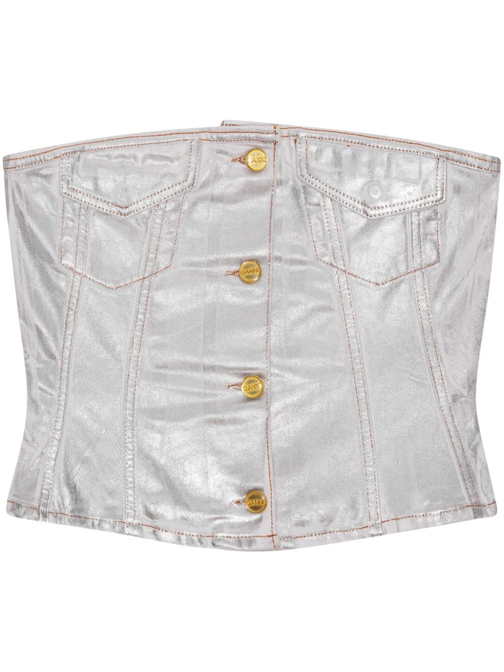 TOP CORSE DENIM BLANCO