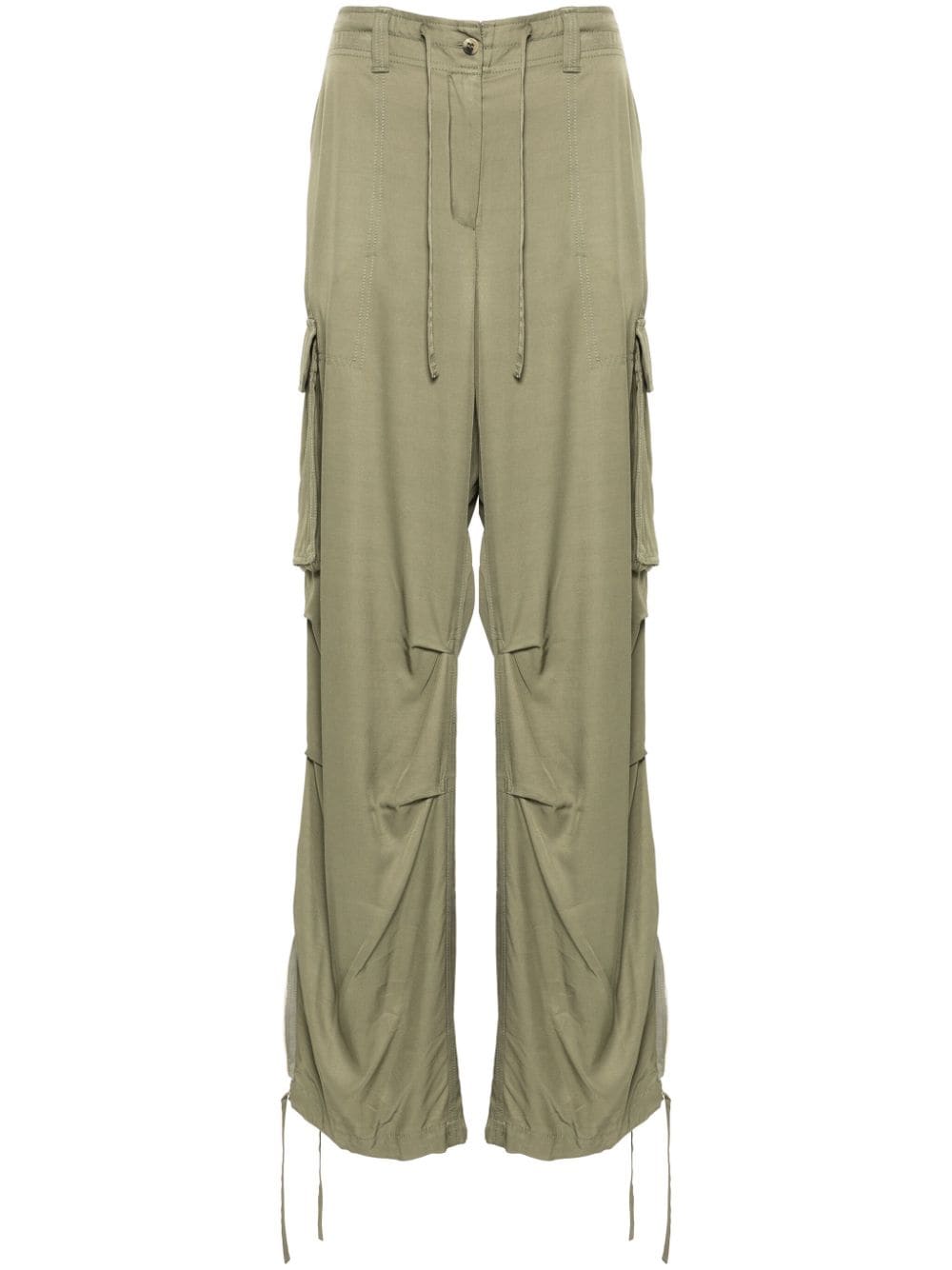 PANTALON CARGO VERDE MILITAR ANCHO