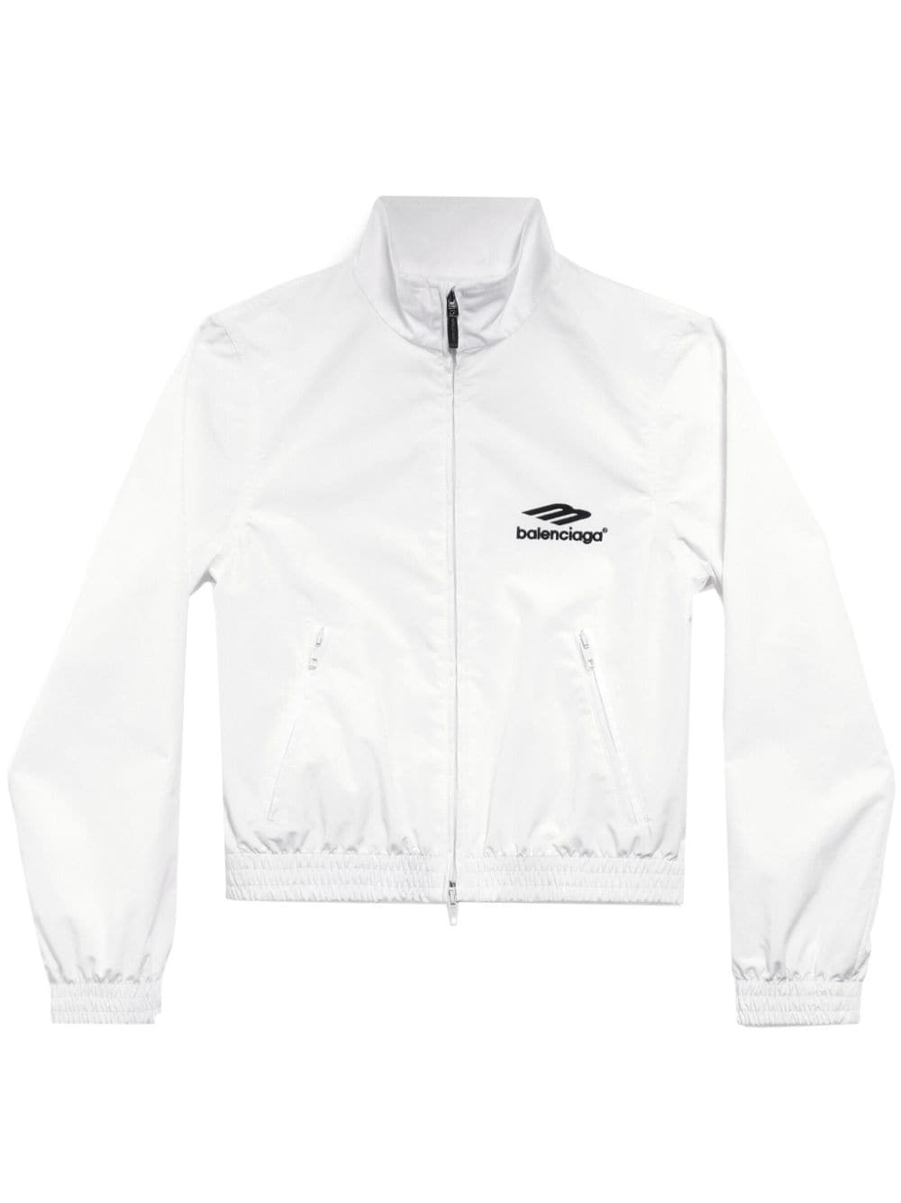 CHAQUETA SPORT BLANCA CORTA LOGO NEGRO