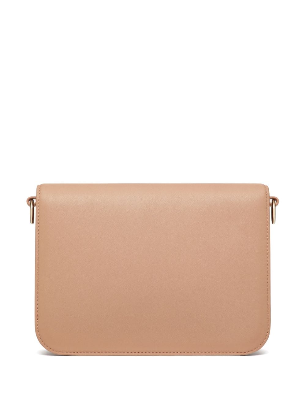 BOLSO DE HOMBRO NUDE LOGO DORADO