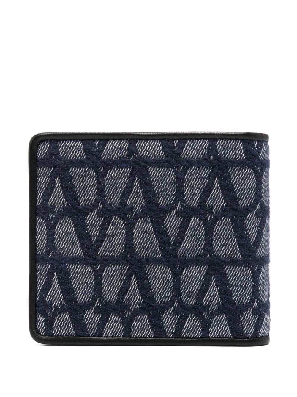 CARTERA DENIM PIEL NEGRA CON MONOGRAMA 