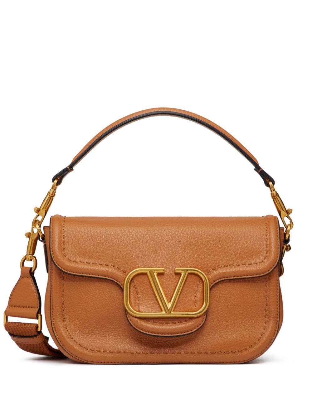 BOLSO DE HOMBRO CAMEL LOGO DORADO