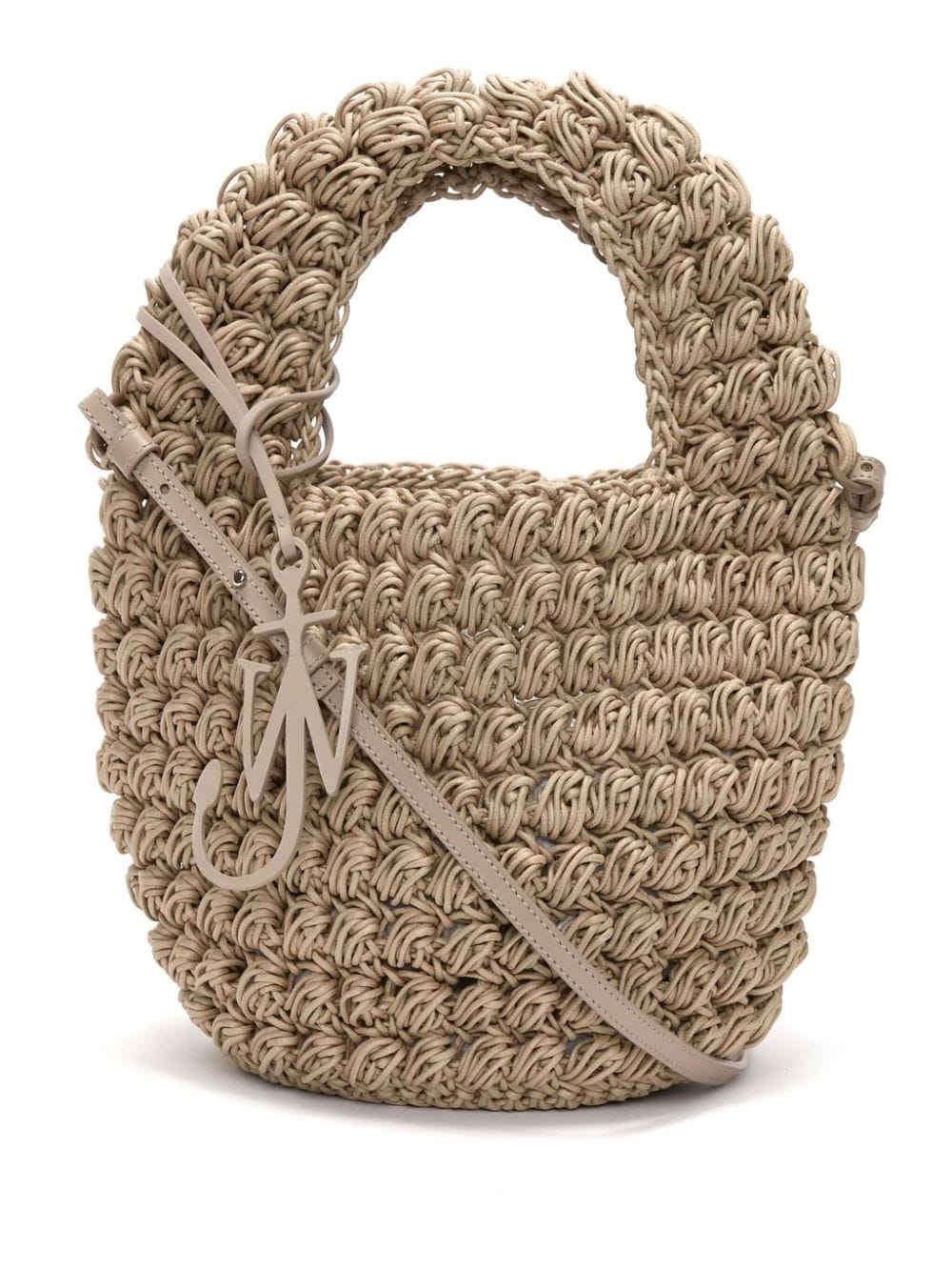 BOLSO CESTO BEIGE NUDOS 