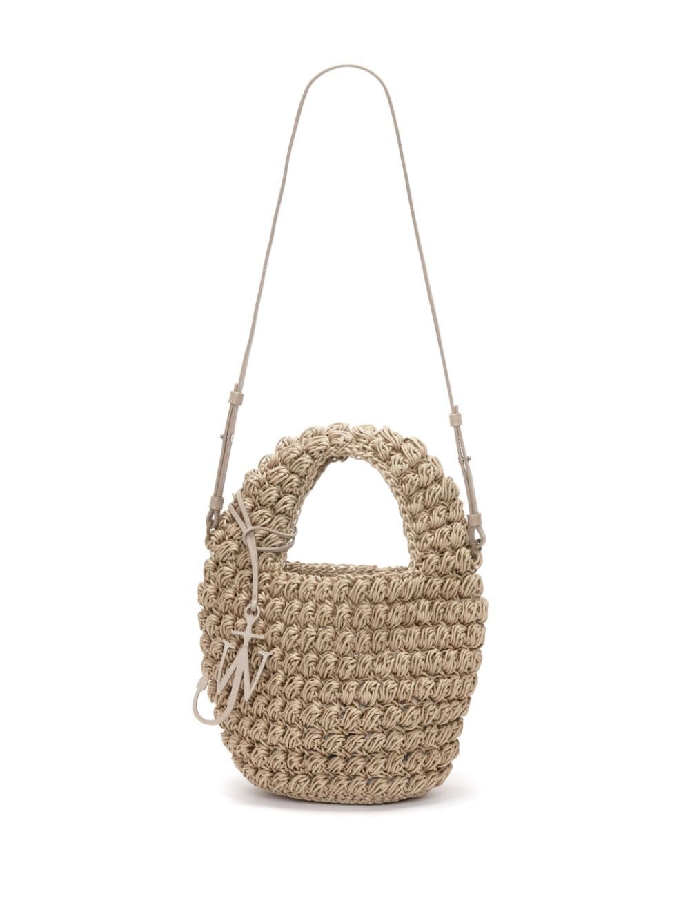 BOLSO CESTO BEIGE NUDOS 