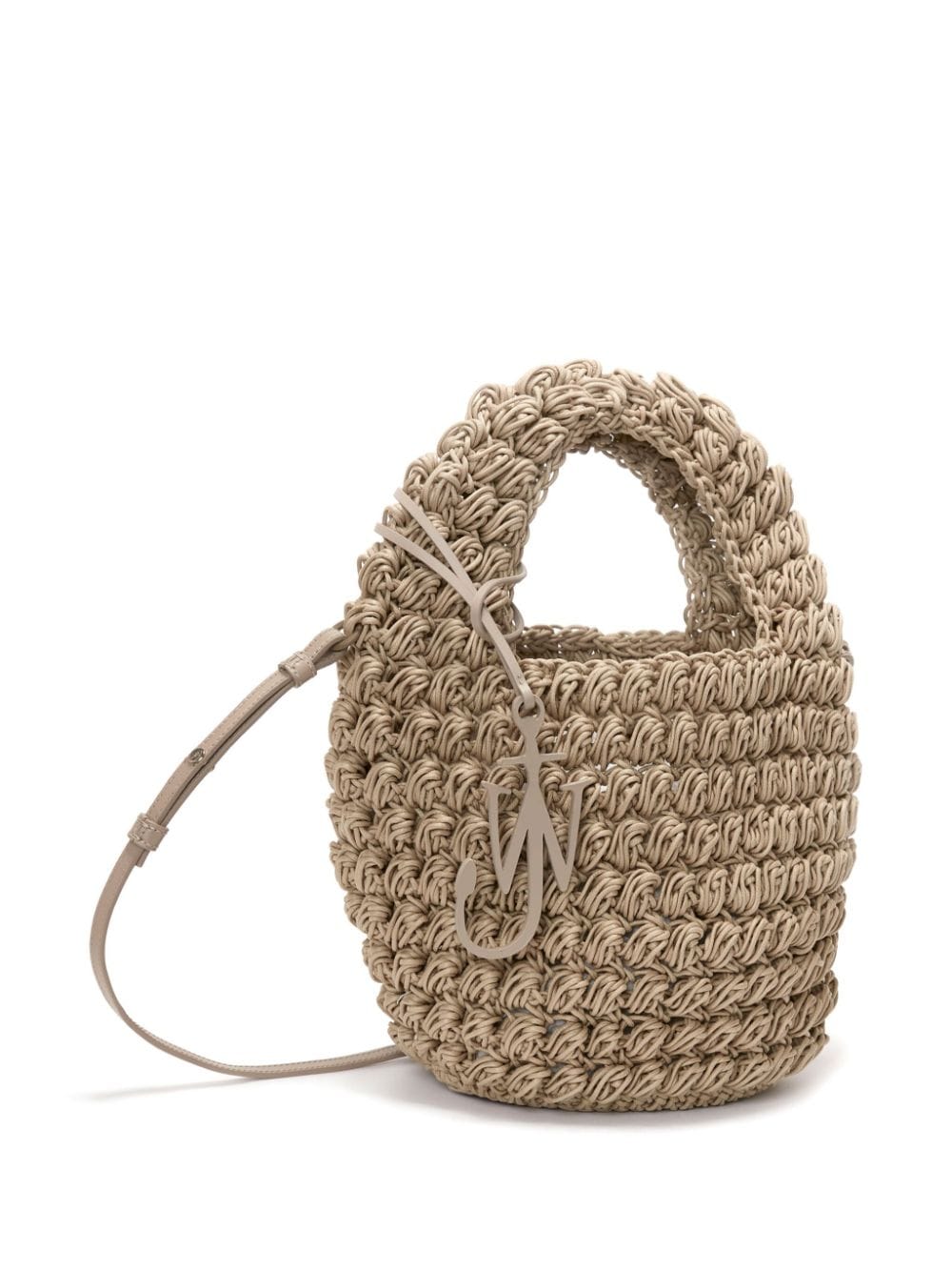 BOLSO CESTO BEIGE NUDOS 