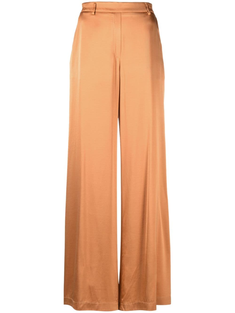 PANTALON SEDA NARANJA DORADO