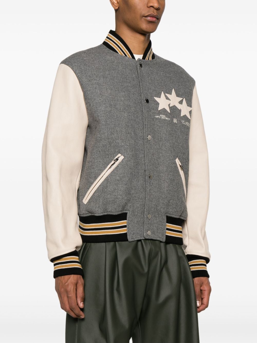 BOMBER OVER STARS VARSITY GRIS BEIGE 