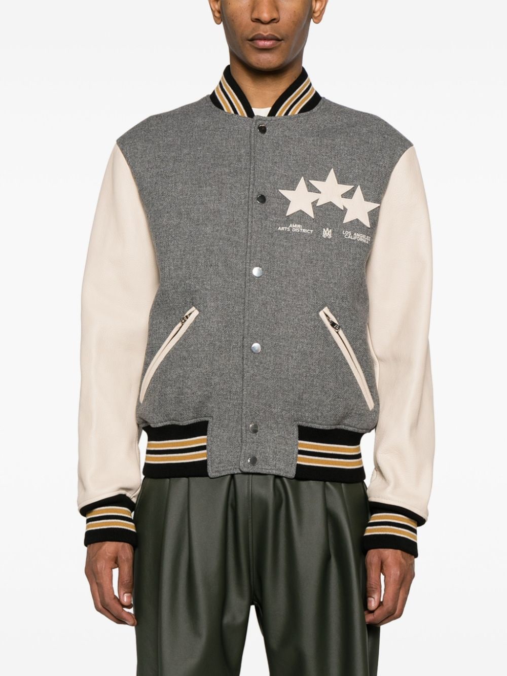 BOMBER OVER STARS VARSITY GRIS BEIGE 