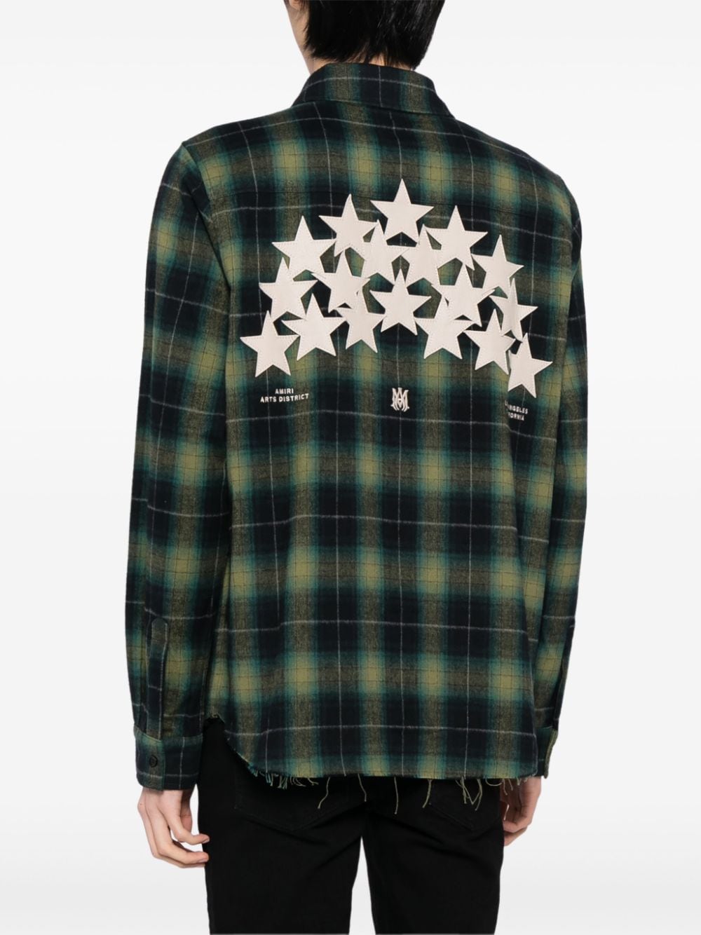 CAMISA VERDE NEGRA CUADROS ESTRELLAS