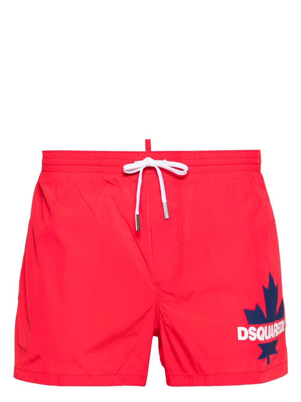 SWIMBOXER MIDI ROJO LOGO AZUL HOJA